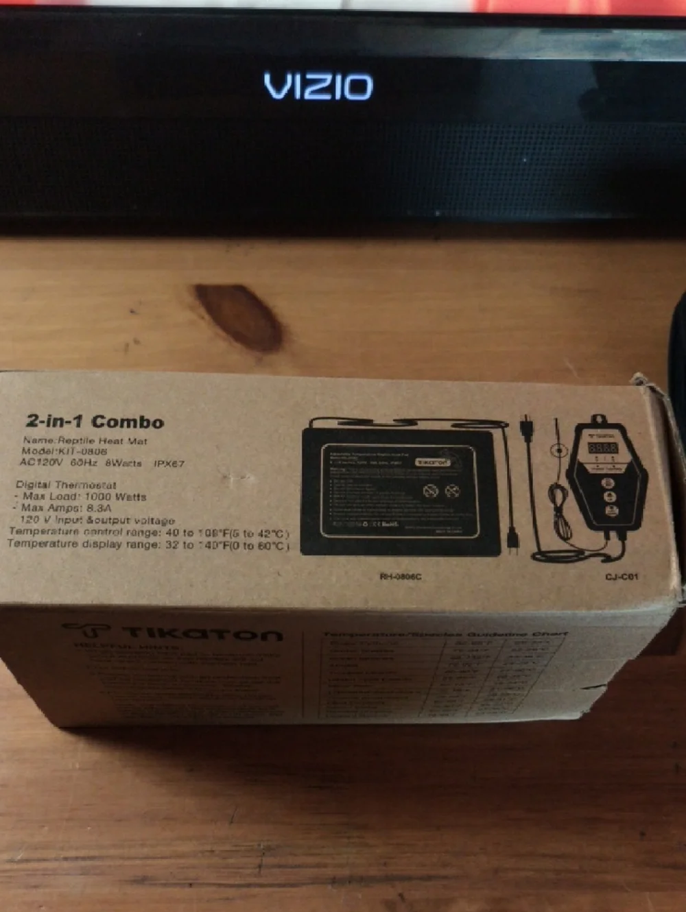 Reptile Heat Pad and Digital Thermostat Combo - Brown